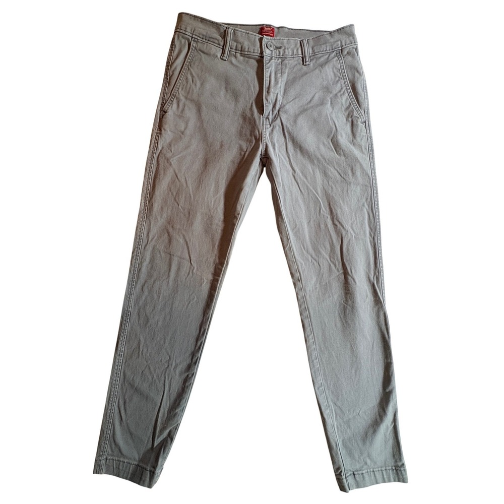 Levis XX Chino Pants Mens 30x32 Gray Standard Taper Stretch Cotton Casual Twill